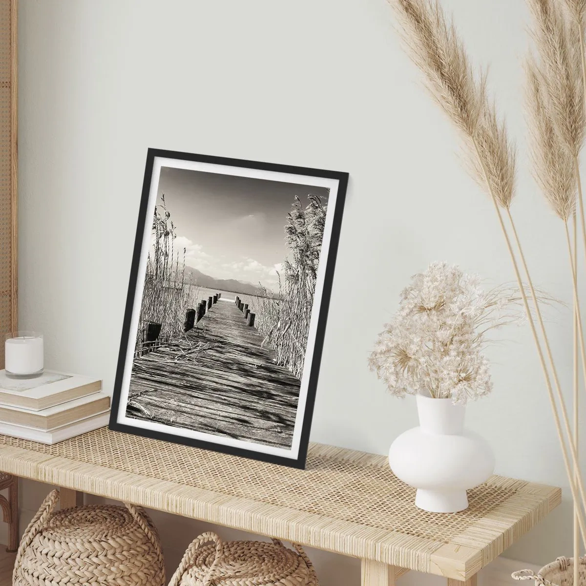 Poszter fehér keretben - A fű csendjében - 40x50 cm