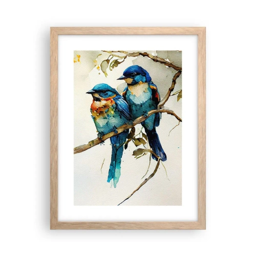 Poszter világos tölgy keretben - Megsértődött? - 30x40 cm