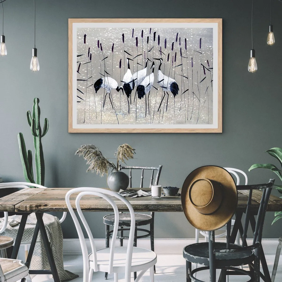 Poszter világos tölgy keretben - A sajátjaik között - 50x40 cm