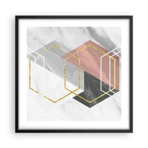 Poszter fehér keretben - Lánc kompozíciója - 50x50 cm