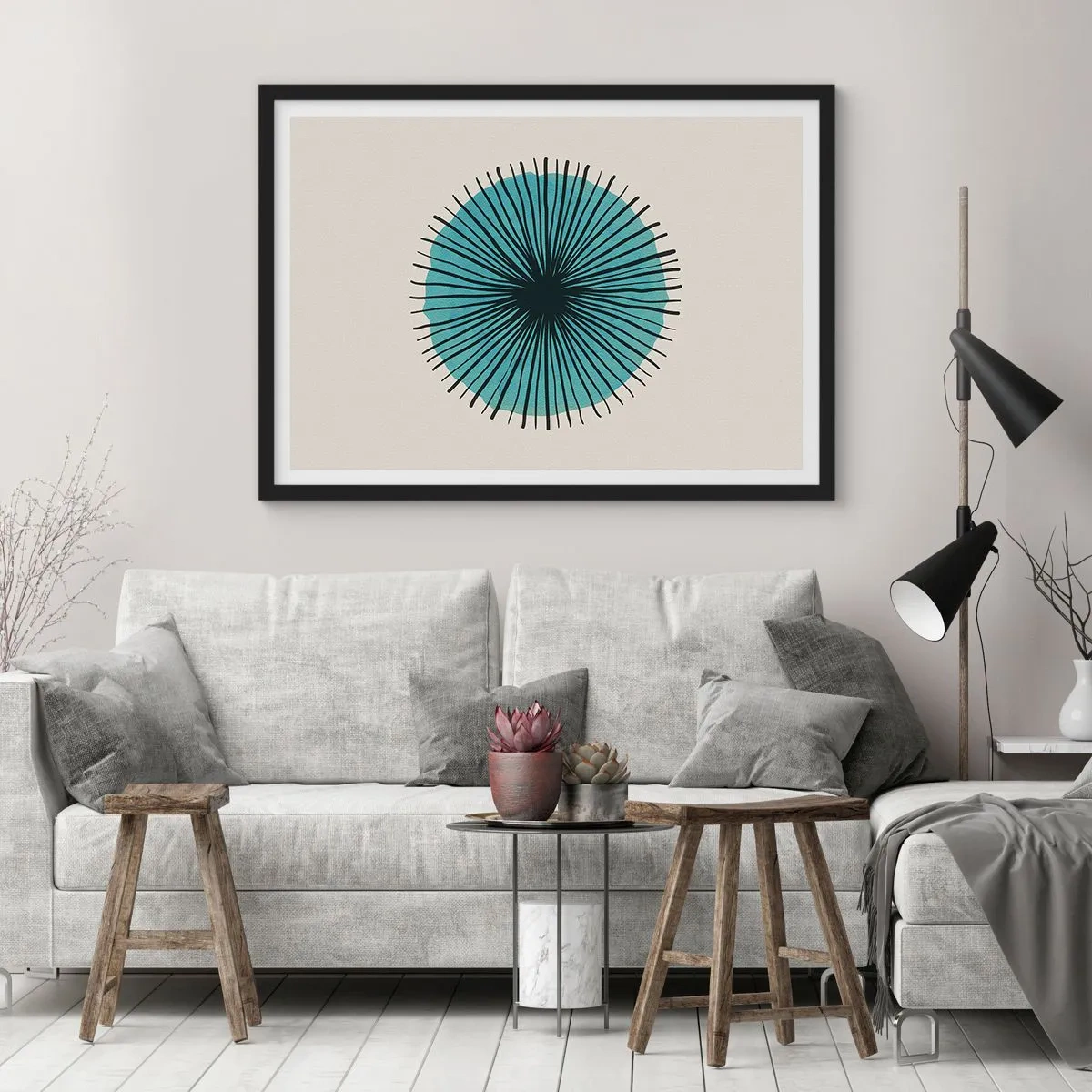 Poszter fehér keretben - Ragyogóan a kékben - 91x61 cm