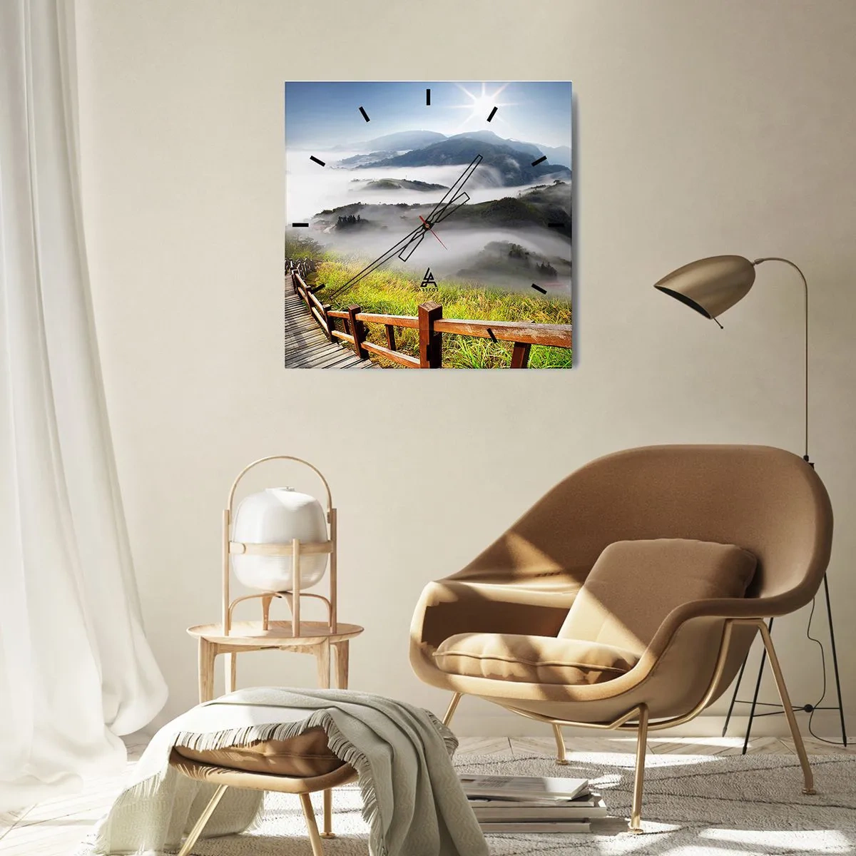 Falióra, Óra - Csillogásból és ködből szőtt - 40x40 cm