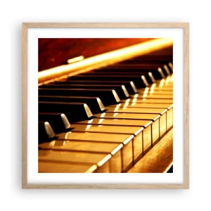 Poszter világos tölgy keretben - Végtelen lehetőségek - 50x50 cm