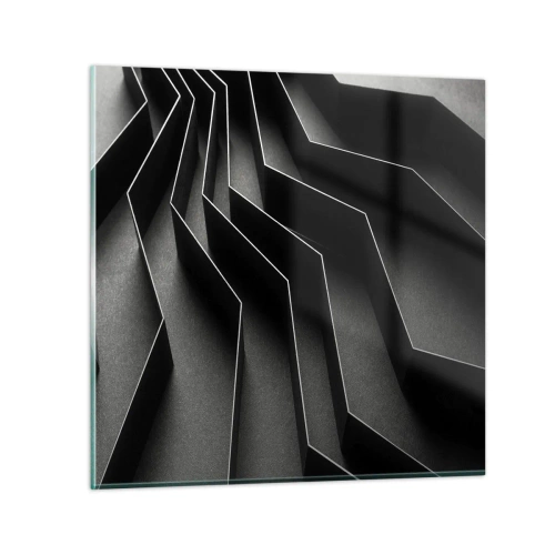 Üveg kép - Térbeli rend - 30x30 cm