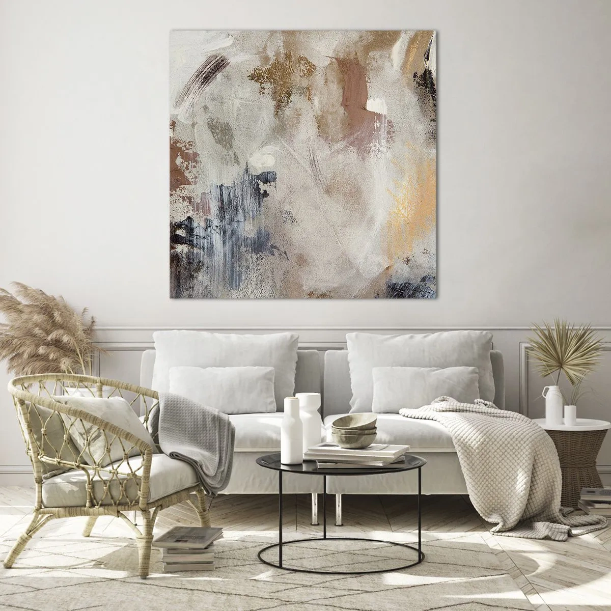 Üveg kép - Ködös absztrakció - 70x70 cm