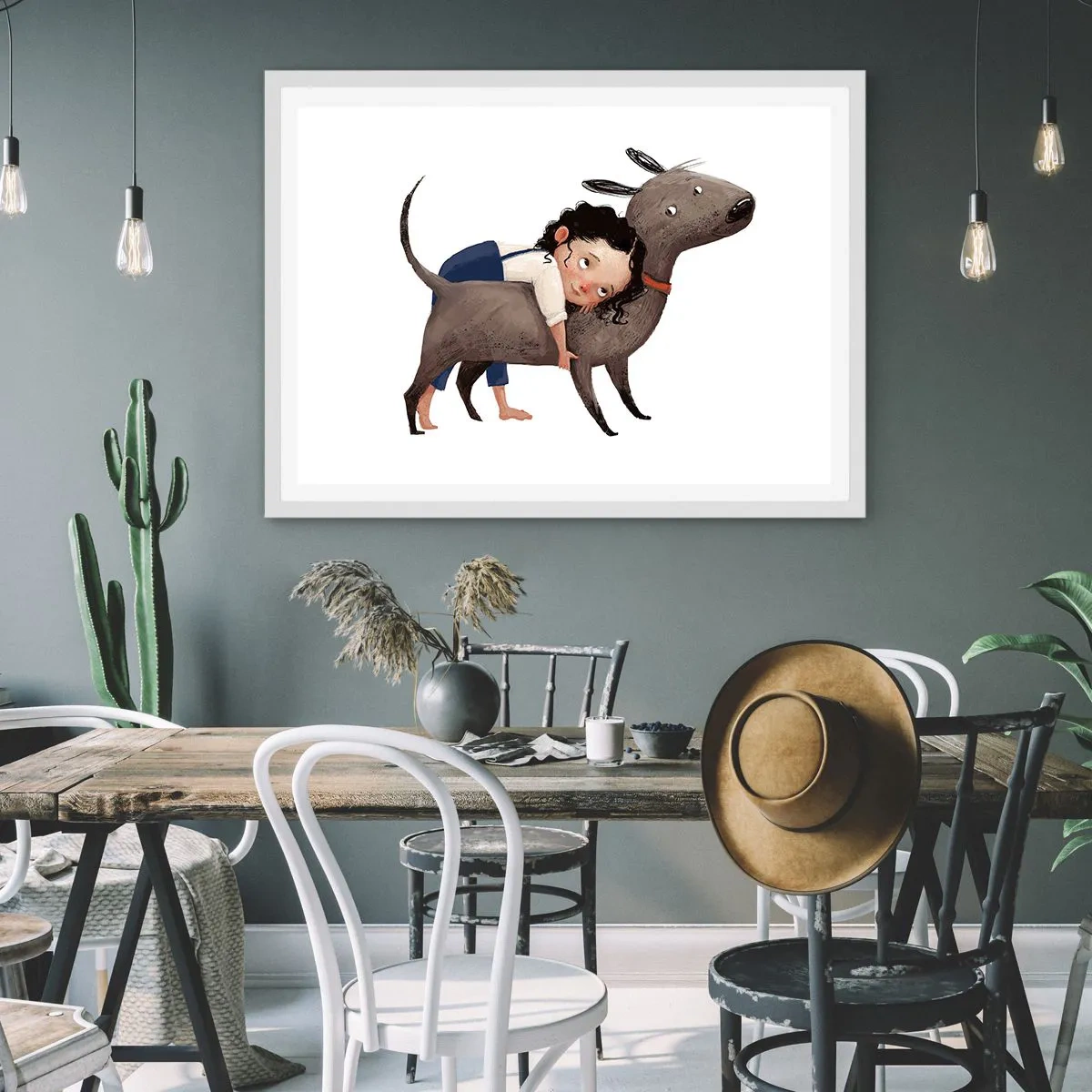 Poszter fekete keretben - Legjobb barátok - 91x61 cm