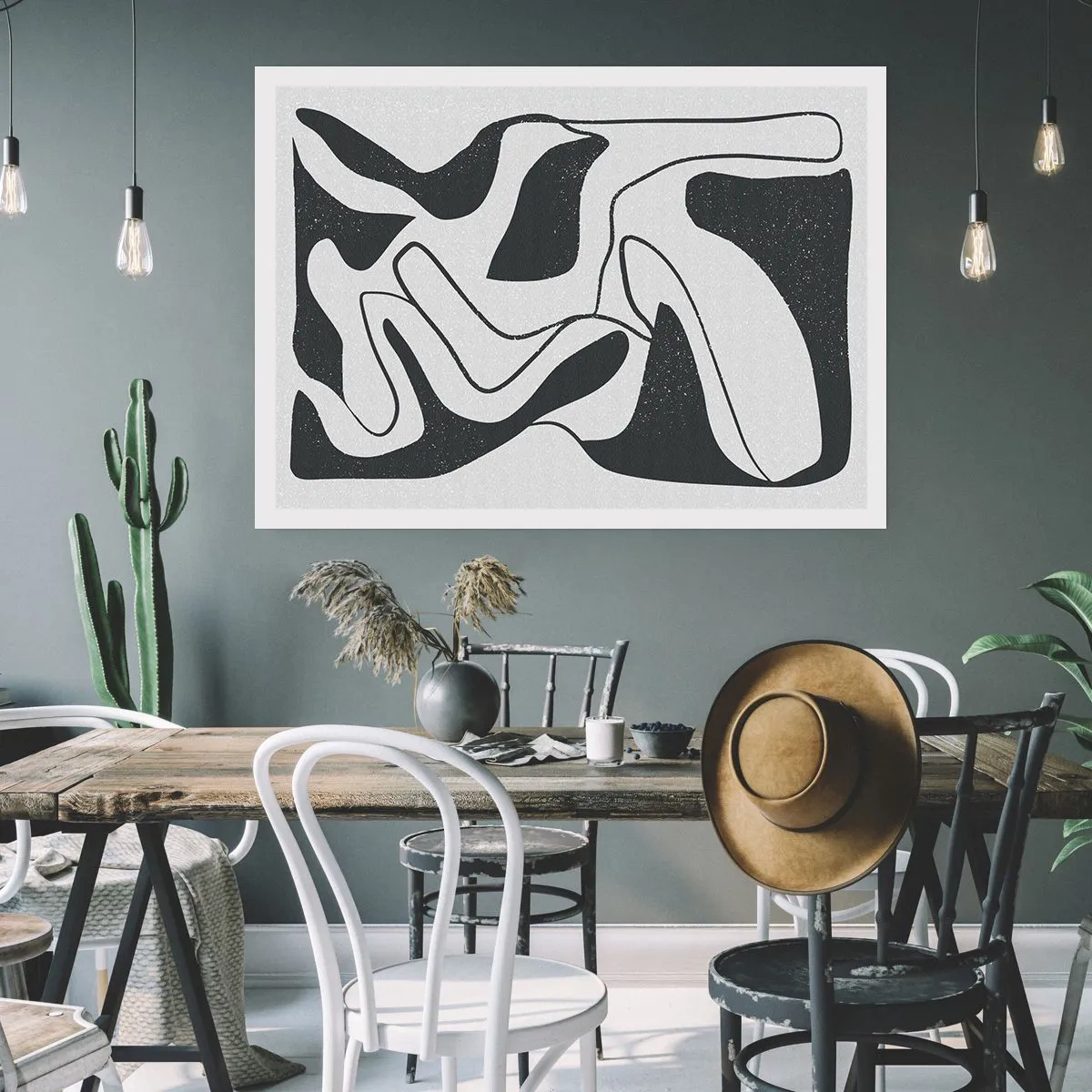 Poszter - Absztrakt játék egy labirintusban - 100x70 cm