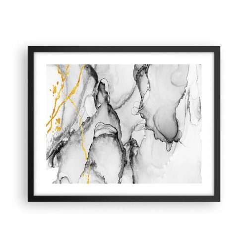 Poszter fehér keretben - Arany motívumú kompozíció - 50x40 cm