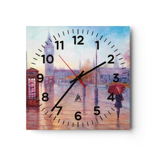 Falióra, Óra - Őszi nap Londonban - 30x30 cm