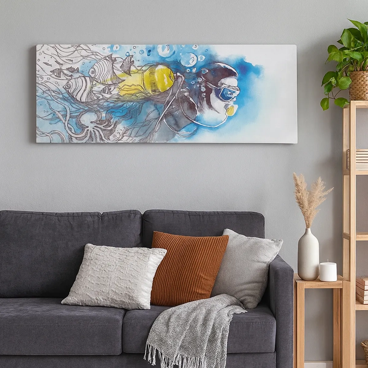 Vászonkép - Nagy kék - 30x30 cm