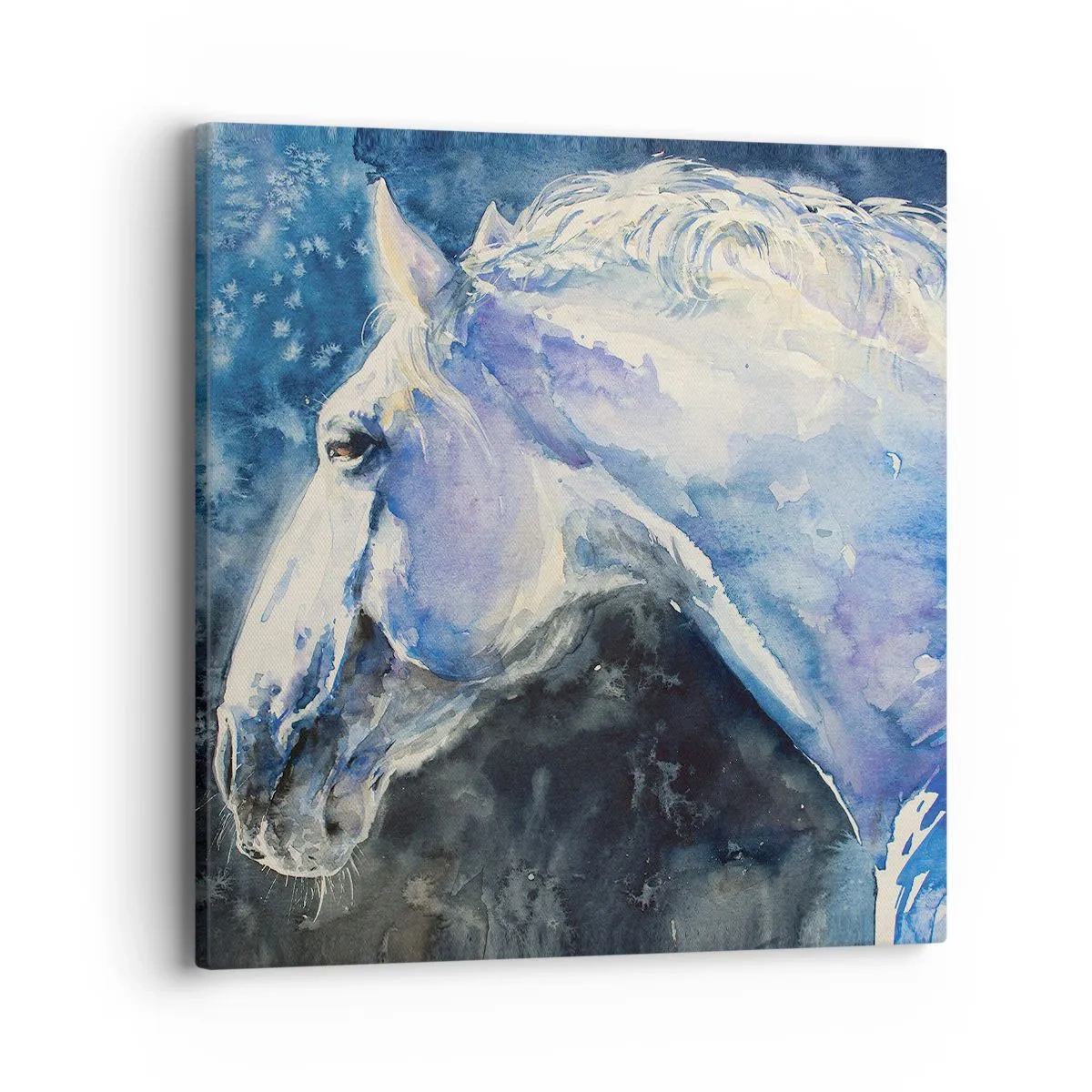 Vászonkép - Portré kék fényben - 40x40 cm