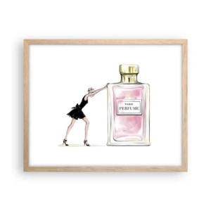 Poszter világos tölgy keretben - A nőiesség lényege - 50x40 cm