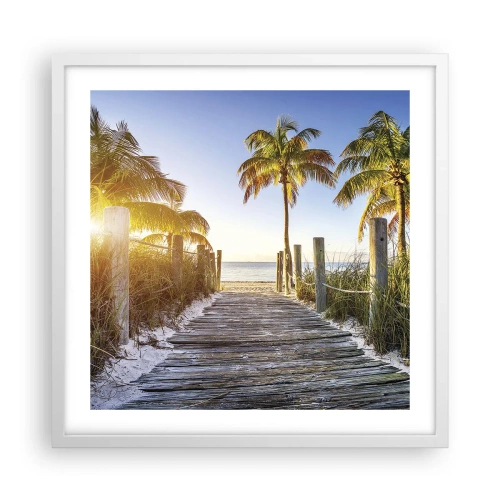 Poszter fekete keretben - Egyenesen a paradicsomba - 50x50 cm