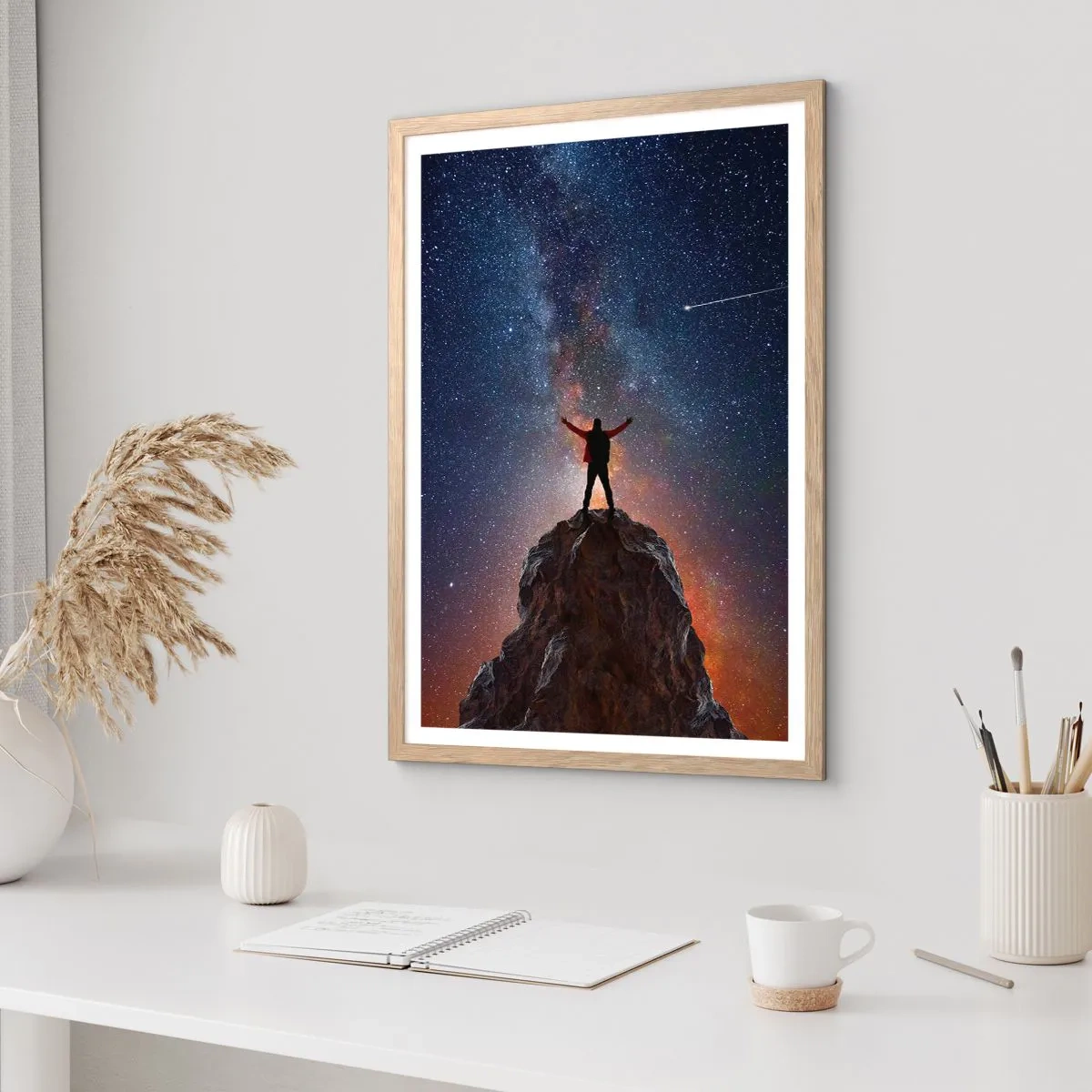 Poszter világos tölgy keretben - Az erő velem van! - 70x100 cm