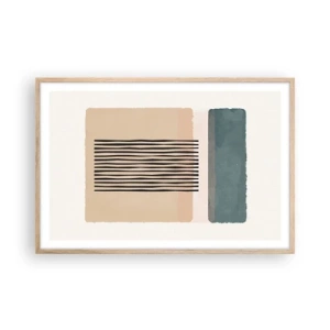 Poszter világos tölgy keretben - Minden rendben - 91x61 cm