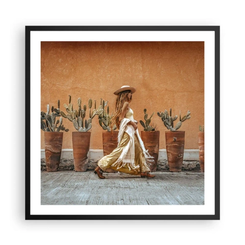 Poszter fehér keretben - Hippi stílusban - 60x60 cm