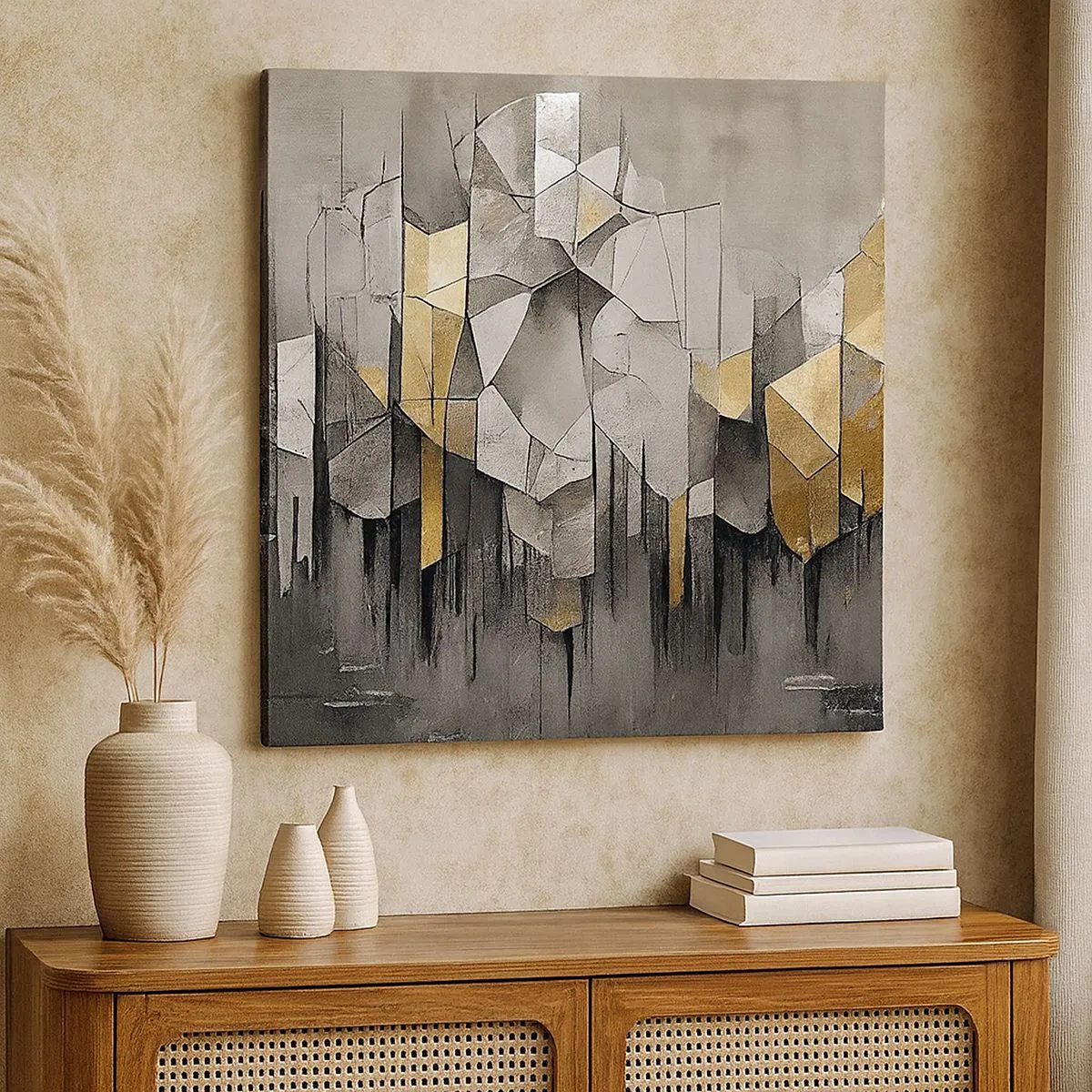 Vászonkép - Kompozíció jégből és fényből - 30x30 cm