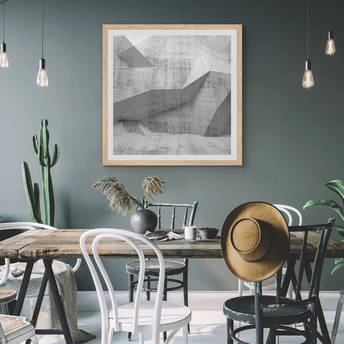 Poszter világos tölgy keretben - Igazi kihívás - 60x60 cm