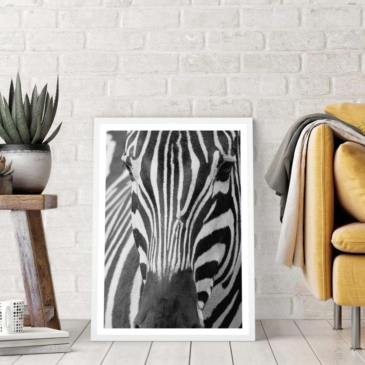 Poszter fekete keretben - A világ fekete-fehér - 50x70 cm