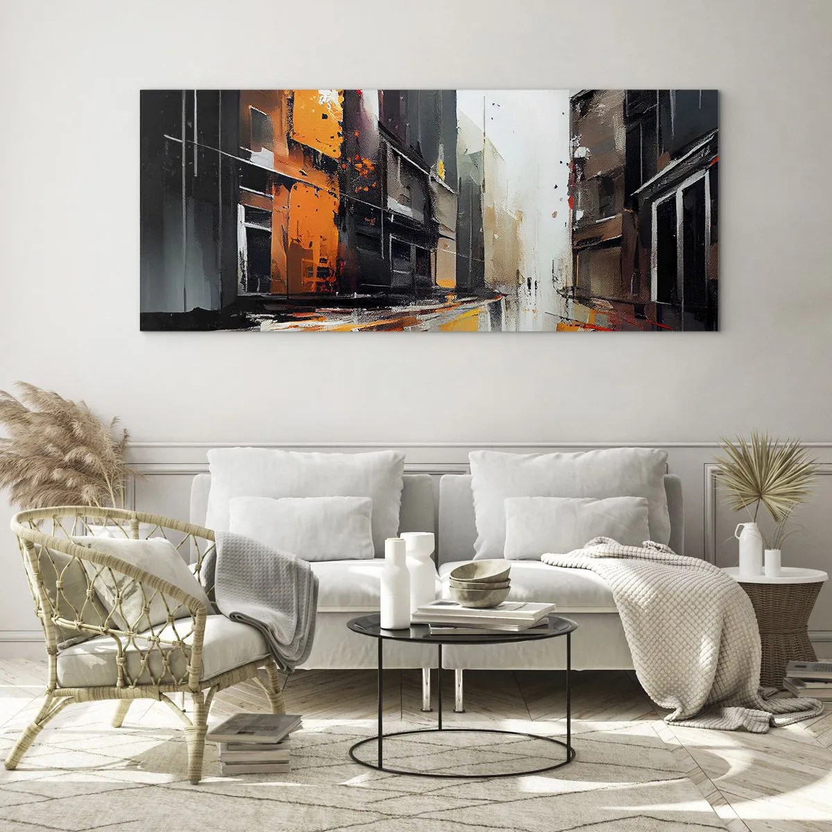 Üveg kép - Esős nap - 100x40 cm