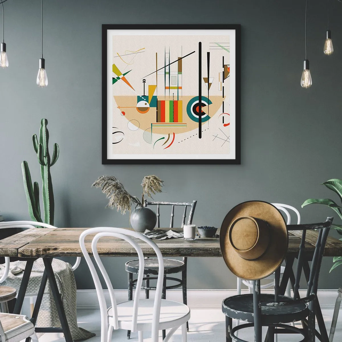 Poszter fehér keretben - És nevet a világ - 40x40 cm