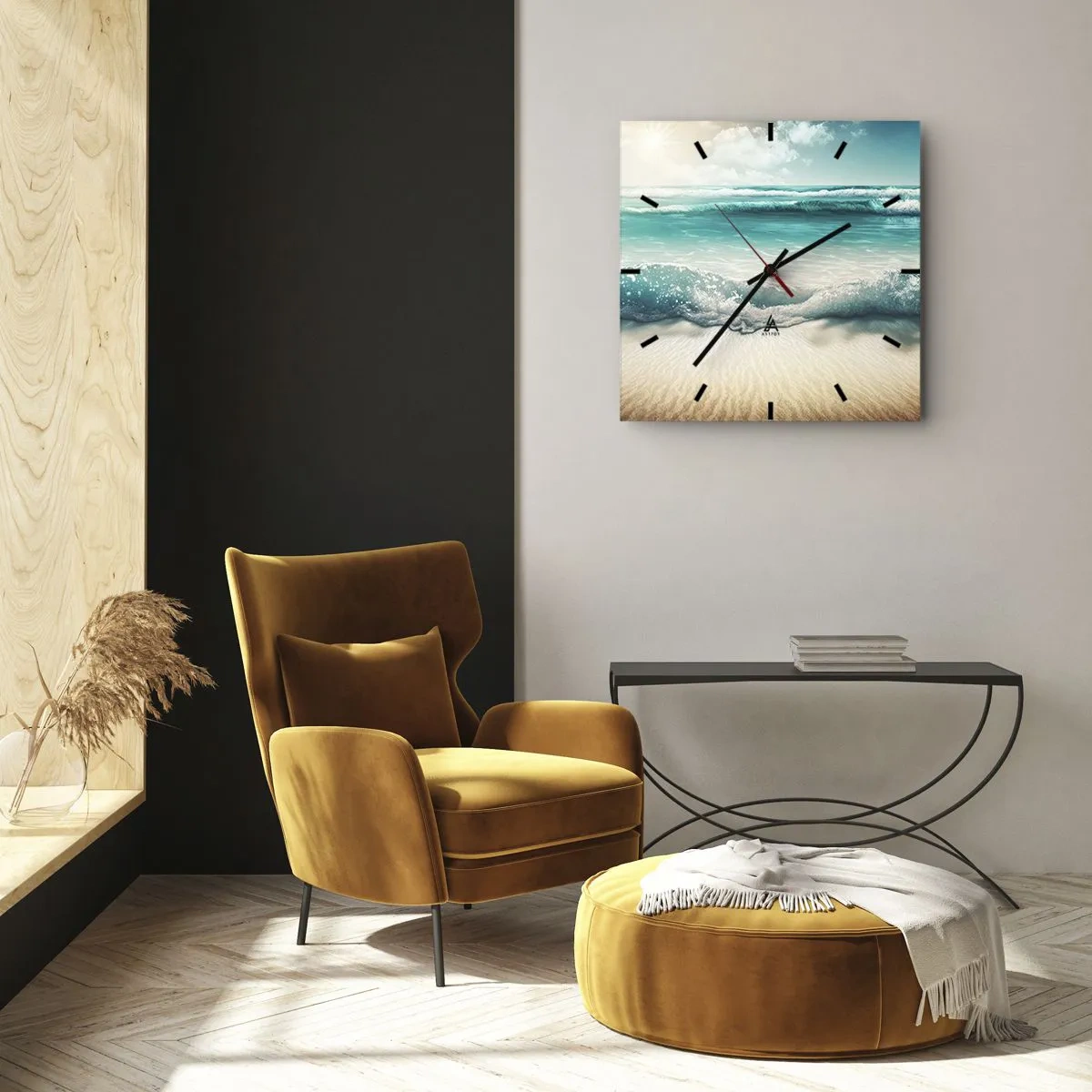 Falióra, Óra - Az óceán nyugalma - 40x40 cm