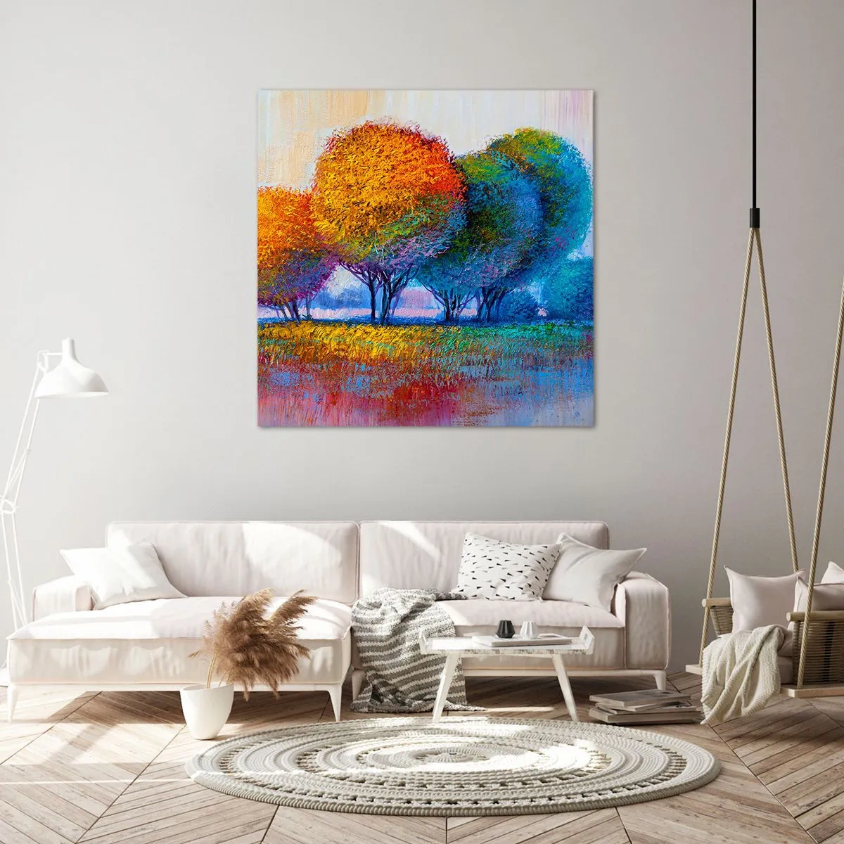 Vászonkép - Ragyogó színek csomója - 70x70 cm