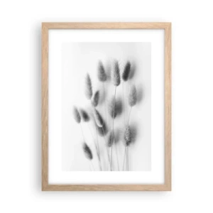 Poszter világos tölgy keretben - A bolyhos fű - 30x40 cm