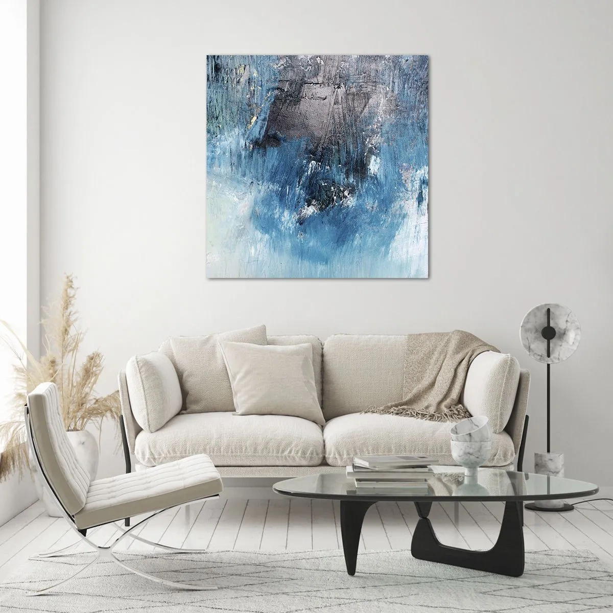 Üveg kép - Kék rapszódia - 60x60 cm
