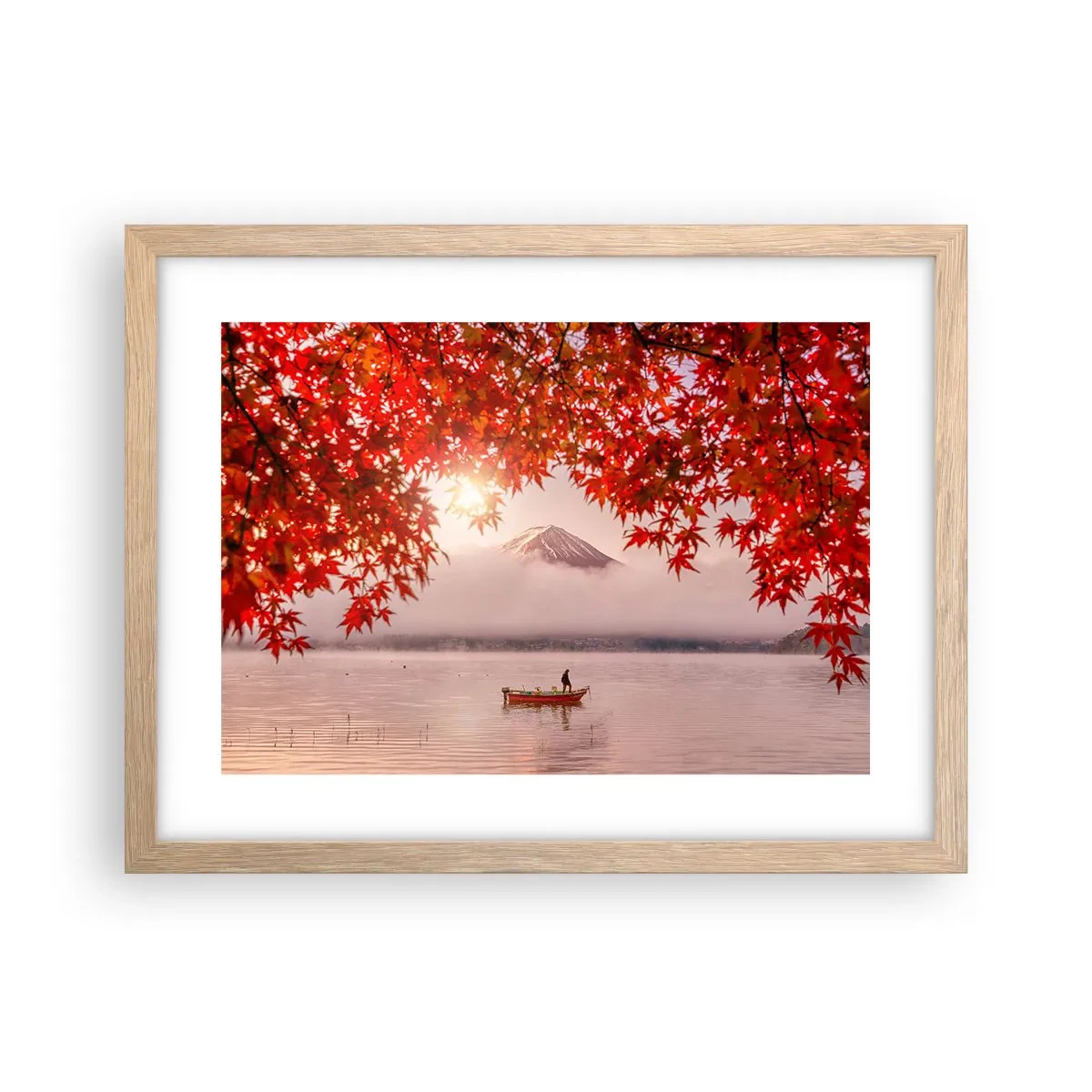 Poszter világos tölgy keretben - Japán hangulatban - 40x30 cm