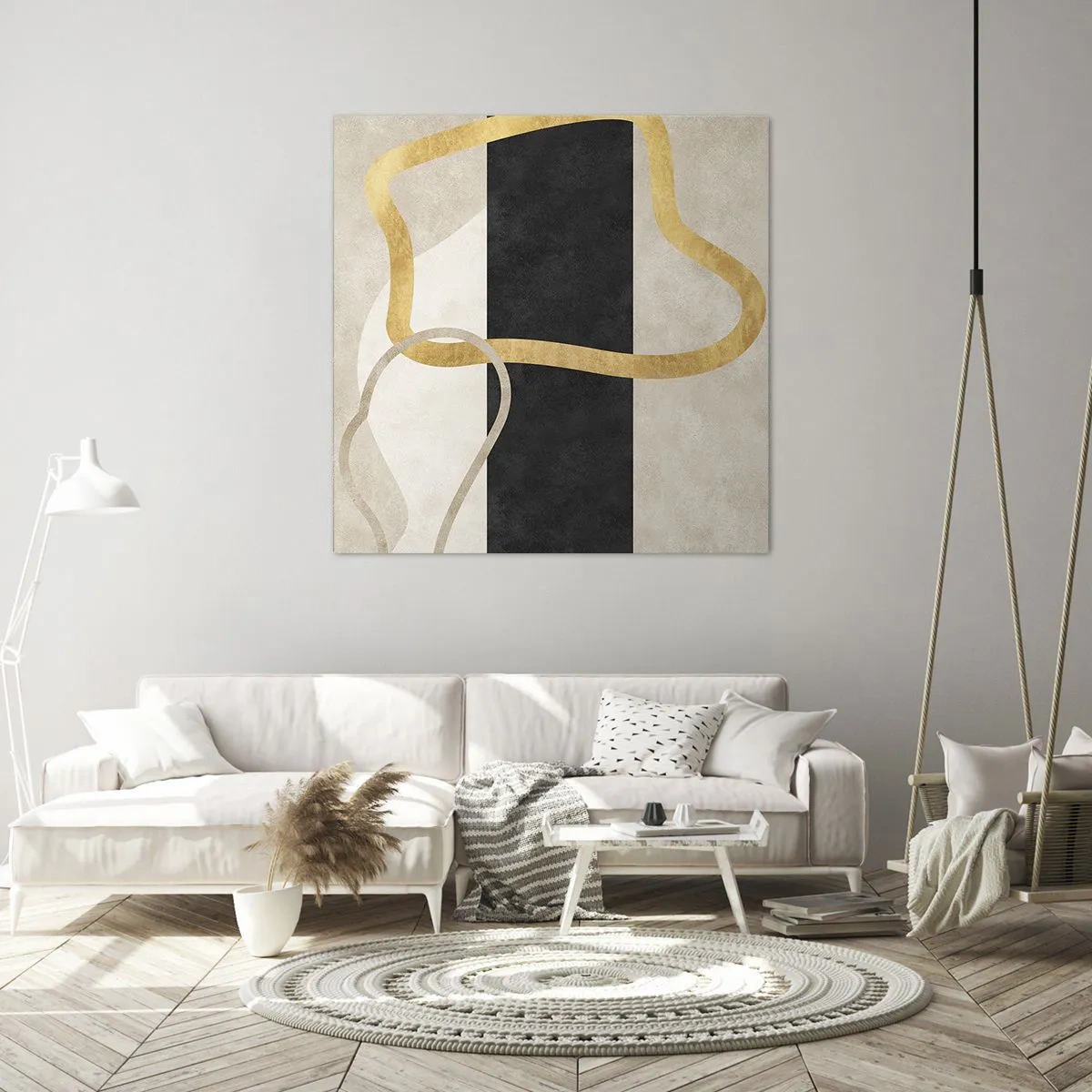 Vászonkép - Hurkolt formák - 60x60 cm