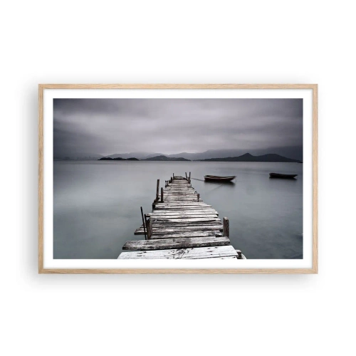 Poszter világos tölgy keretben - Holnap indulhatsz - 91x61 cm