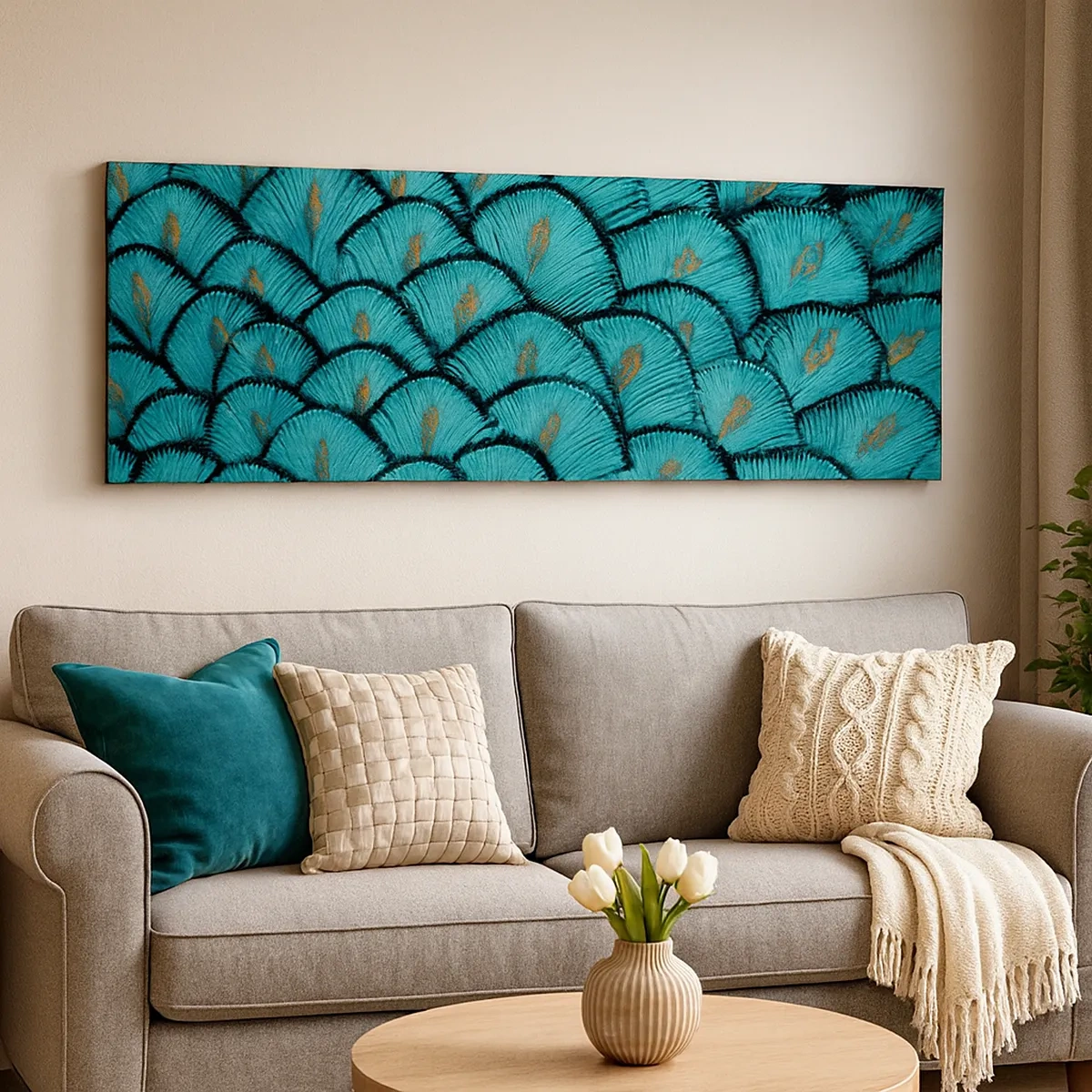 Vászonkép - A tollak nagy gálája - 30x30 cm