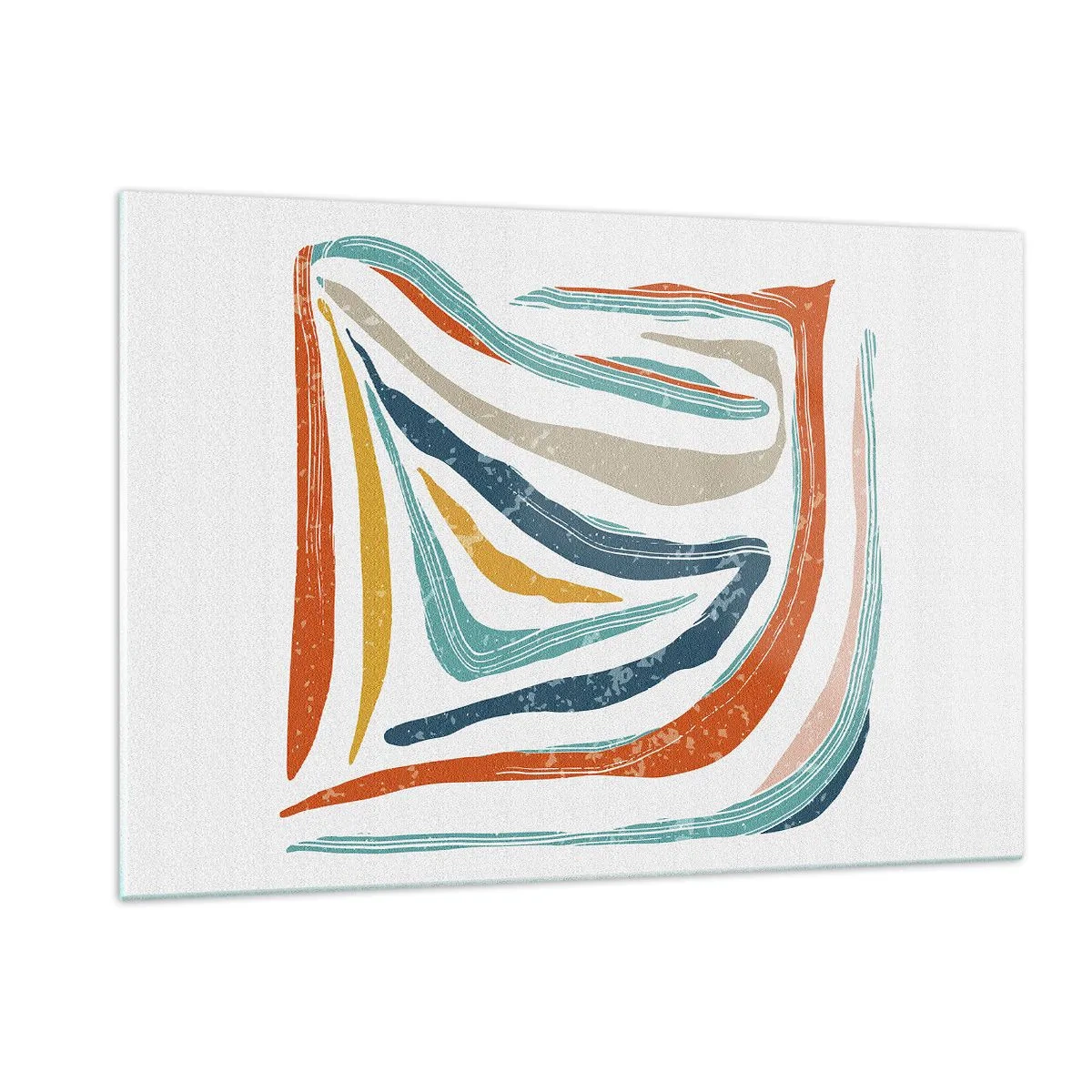 Üveg kép - Barátságosan mosolygó absztrakció - 120x80 cm