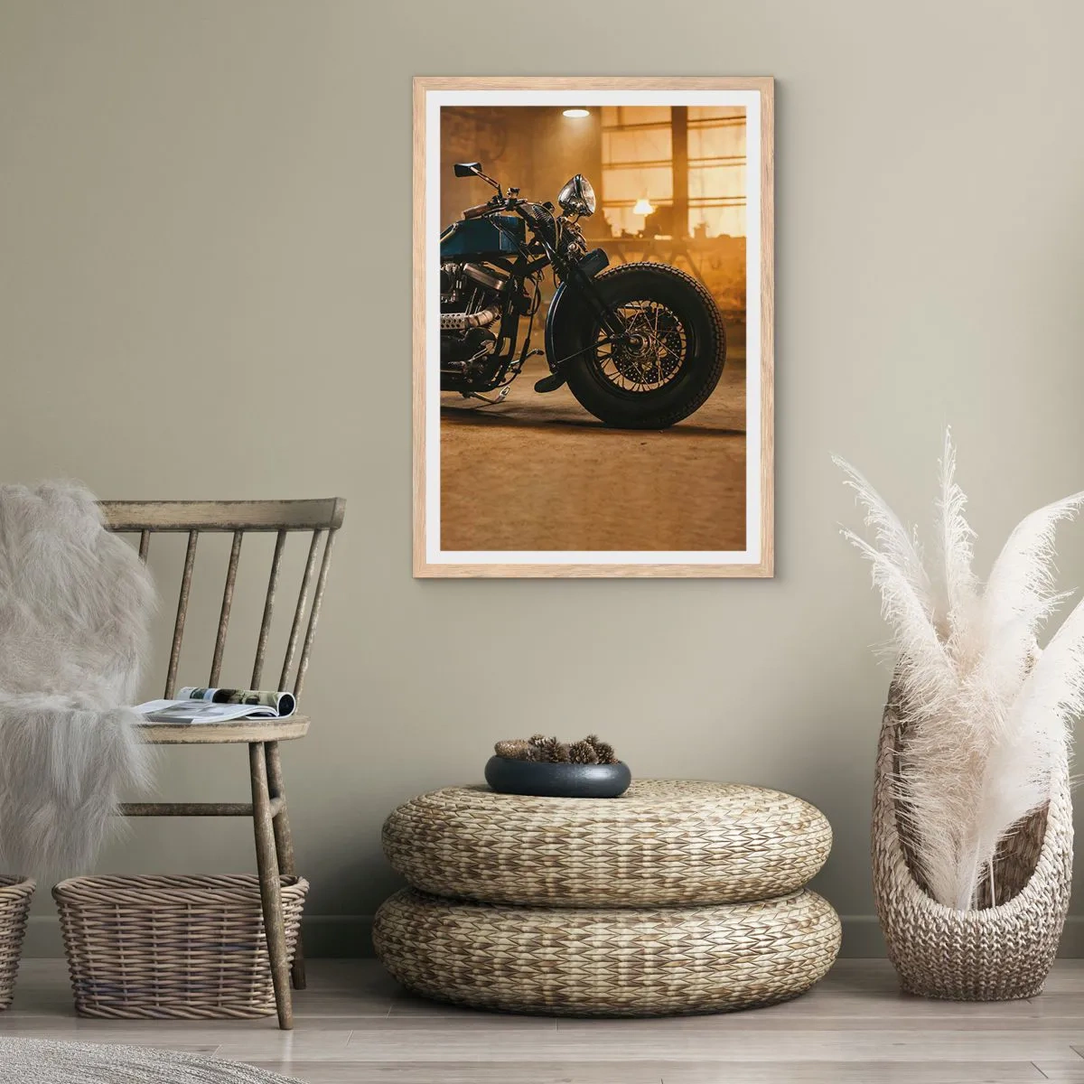 Poszter világos tölgy keretben - Megtehetek mindent - 30x40 cm