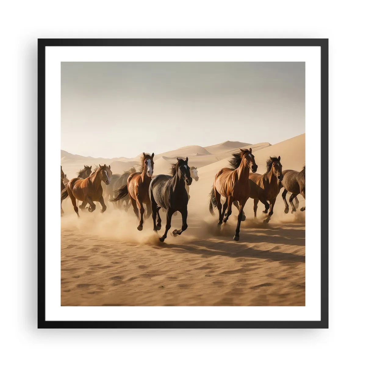 Poszter fehér keretben - Szabad, mint a szél - 60x60 cm