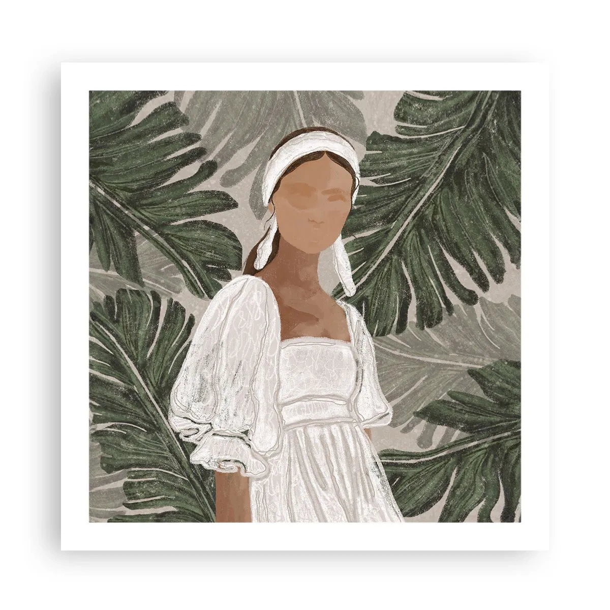 Poszter - Egzotikus portré - 60x60 cm