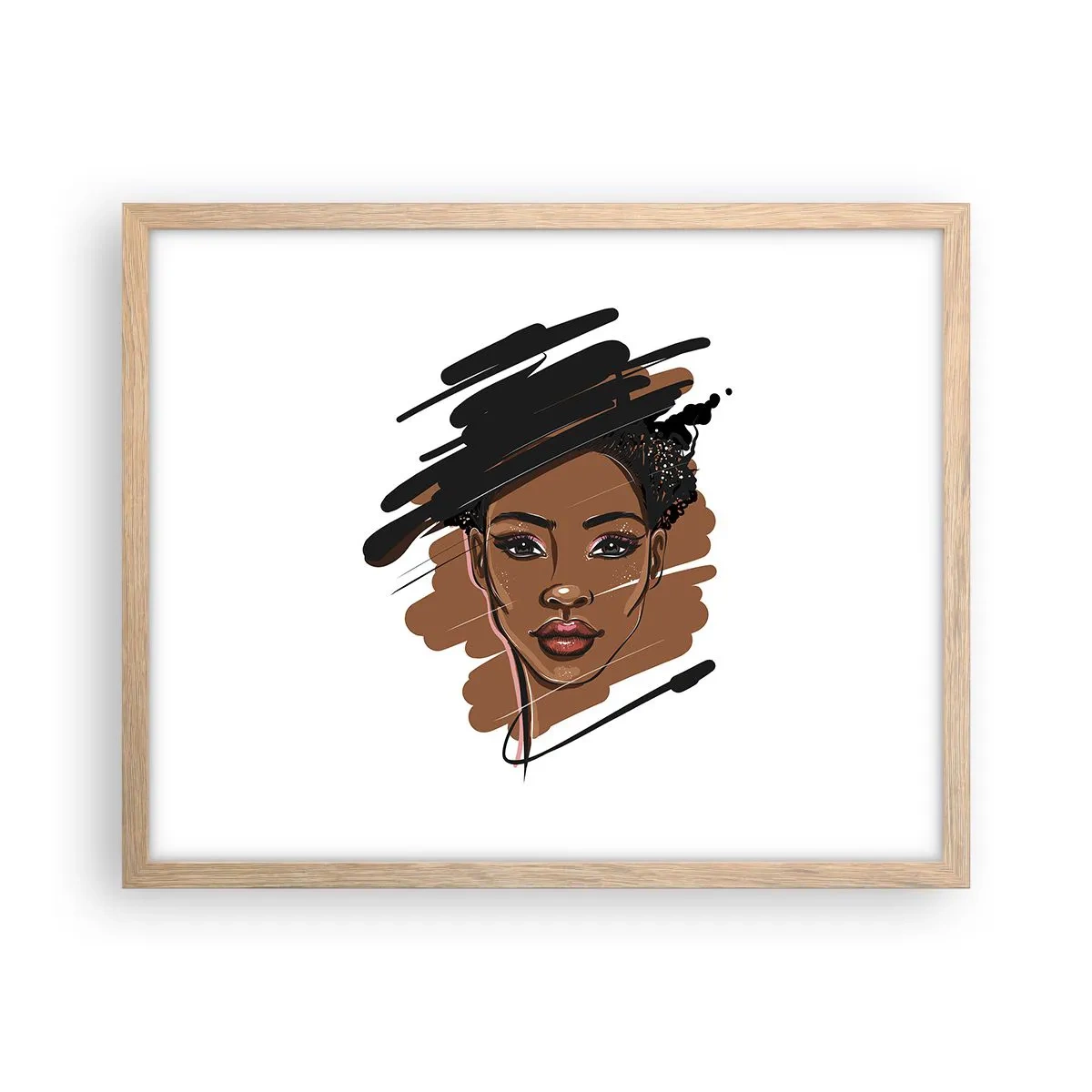 Poszter világos tölgy keretben - Édes, mint a csokoládé - 50x40 cm