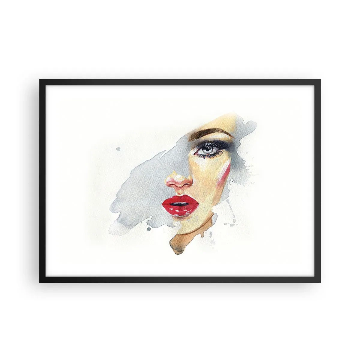 Poszter fehér keretben - Egy vízcsepp tükörkép  - 70x50 cm