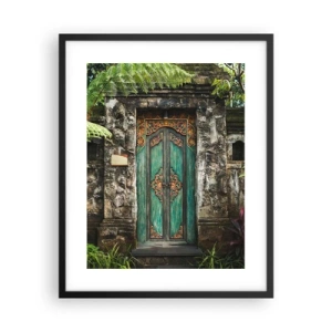 Poszter fehér keretben - Ajtó egy egzotikus világba - 40x50 cm