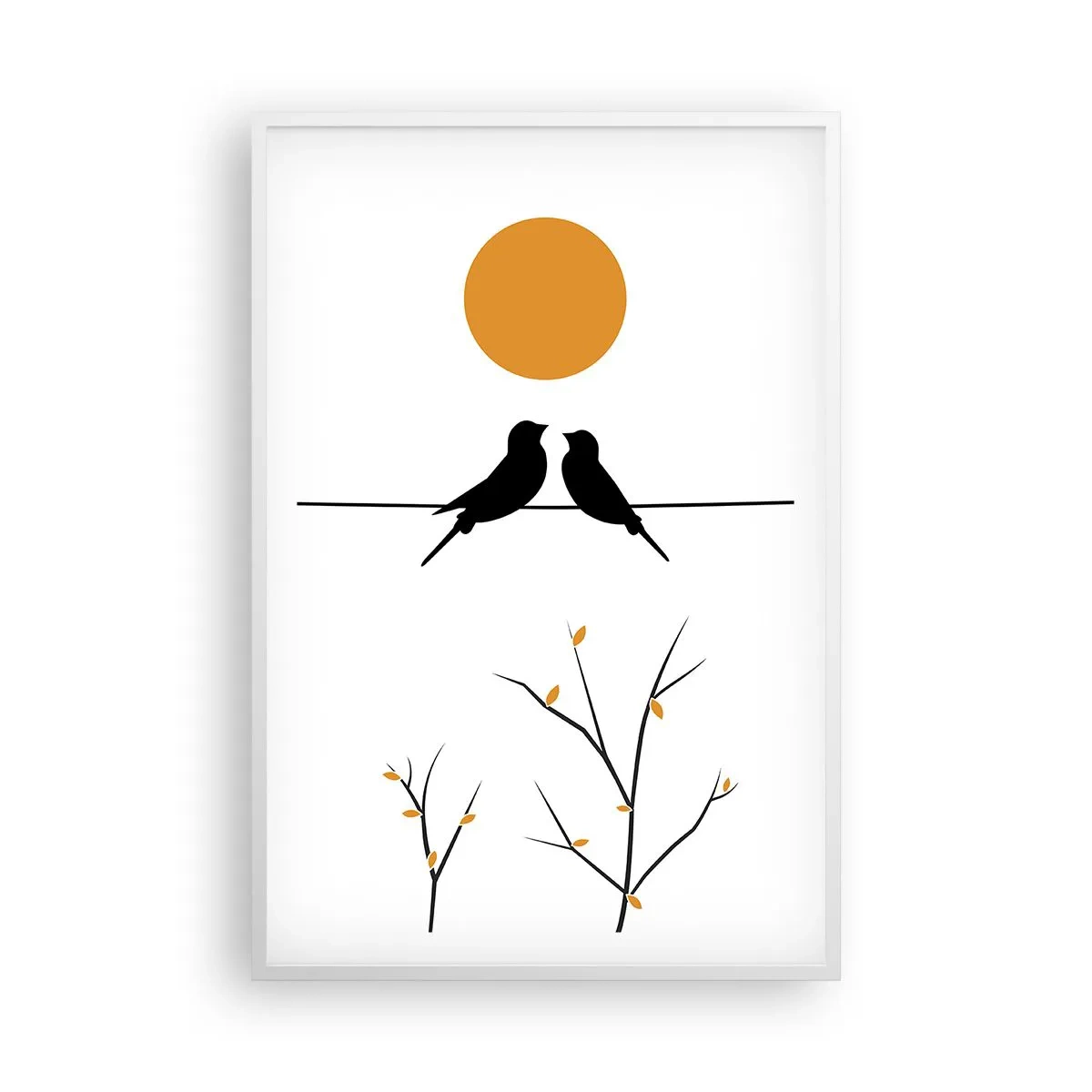 Poszter fekete keretben - Fülemüle este - 61x91 cm