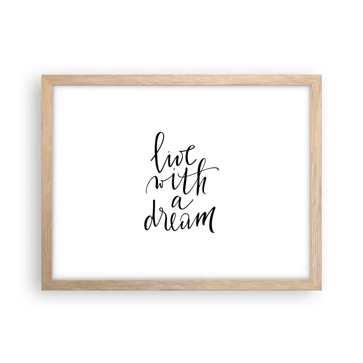 Poszter világos tölgy keretben - Természetesen - 40x30 cm