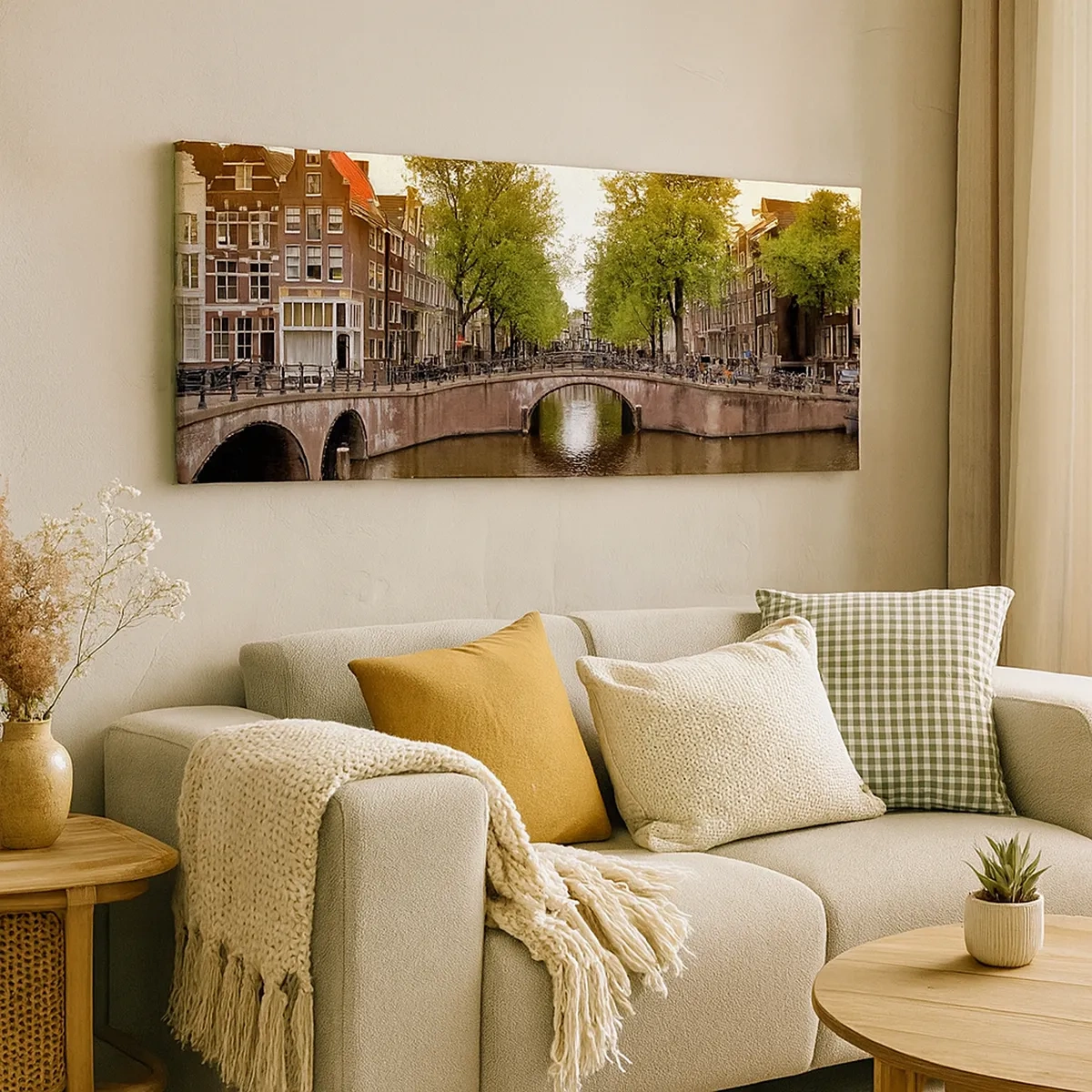 Vászonkép - Hajóval vagy biciklivel? - 30x30 cm