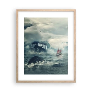 Poszter világos tölgy keretben - Varázslatos vizeken - 40x50 cm