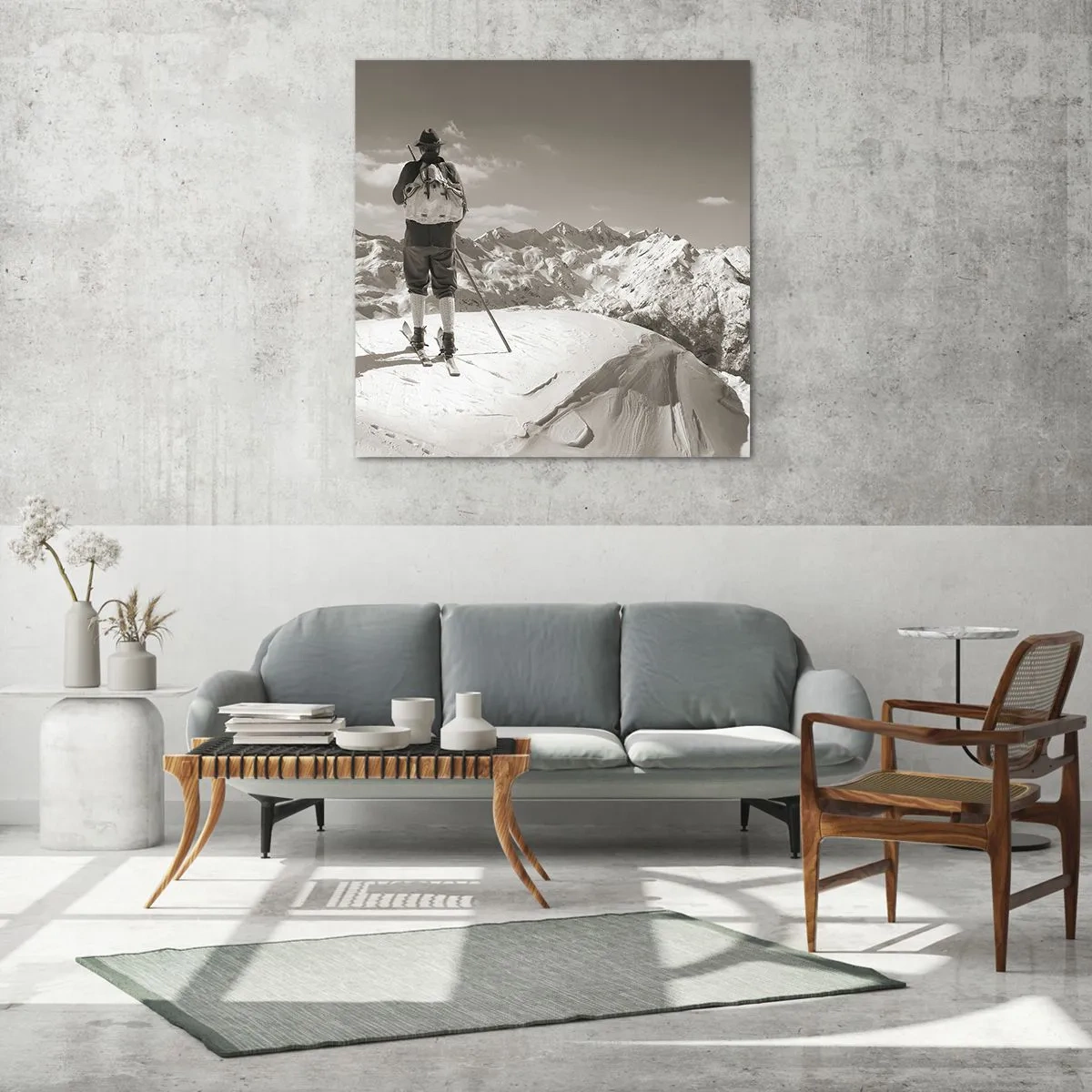 Üveg kép - És a hegyek ugyanazok - 70x70 cm