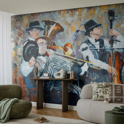 Fotótapéta Standard Eco - Az egész jazz - Zene, Zenekar, Hangszerek - 400x280 cm