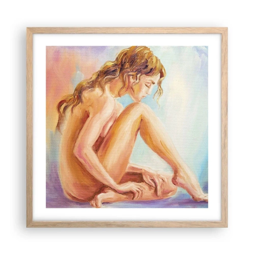Poszter világos tölgy keretben - A fiatalság cselekedete - 50x50 cm