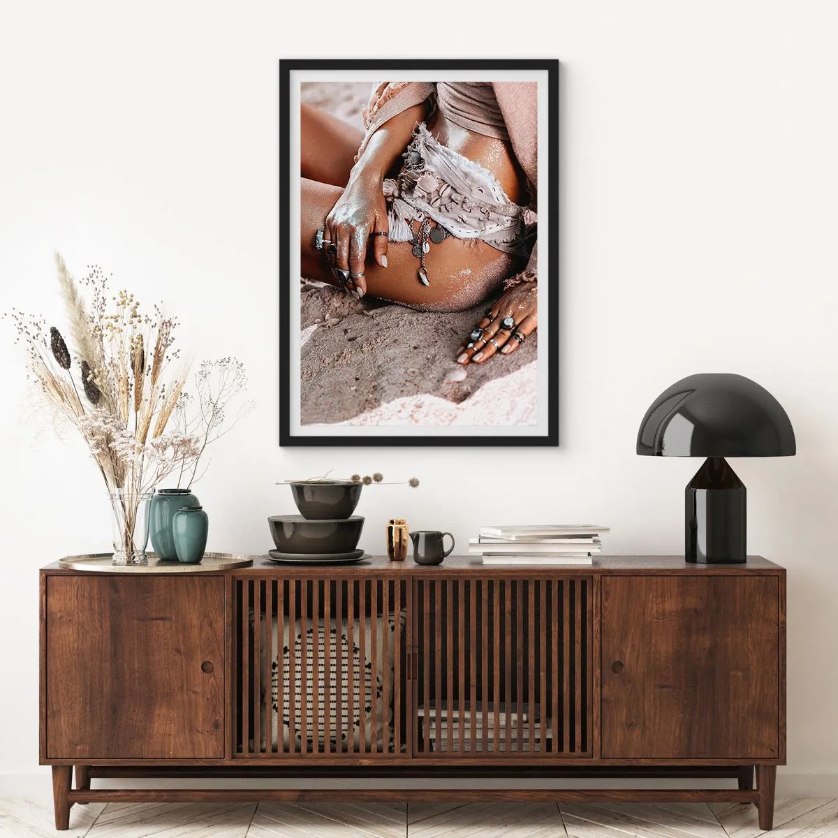 Poszter fehér keretben - A hullámok vetettek partra? - 70x100 cm