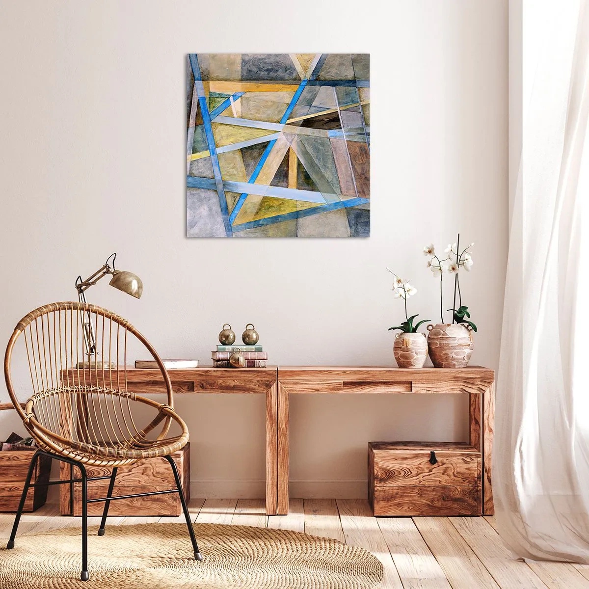 Vászonkép - Egyenesen vagy átlósan? - 30x30 cm
