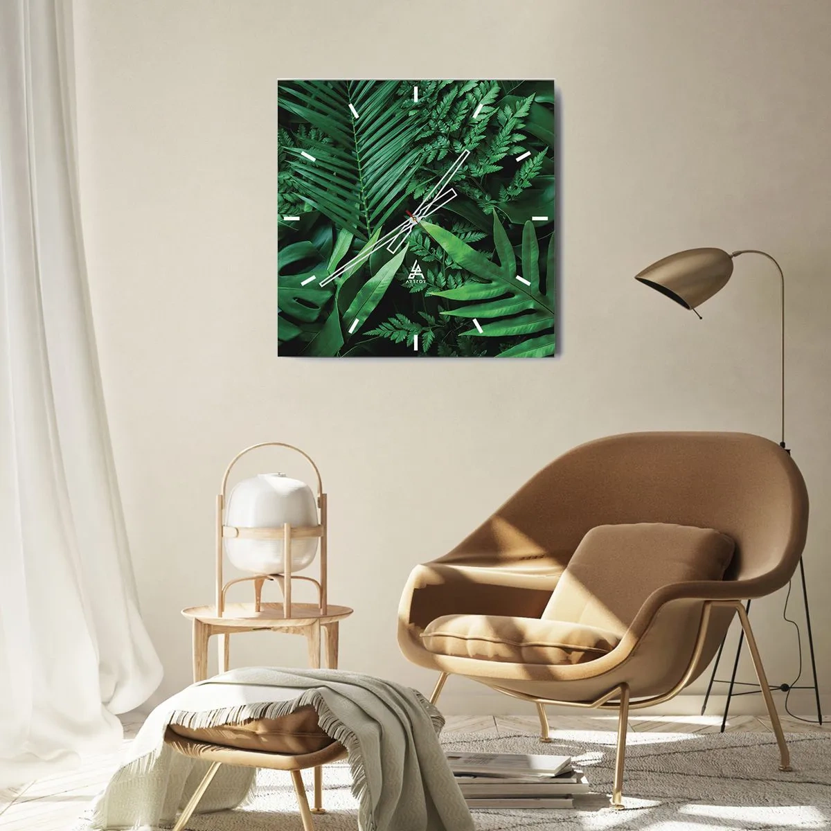 Falióra, Óra - Összebújva a zöldben - 30x30 cm